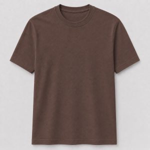 Camiseta Básica Marrom 100% Algodão Unissex