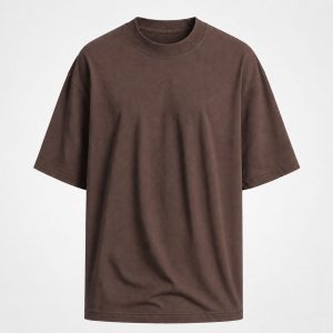Camiseta Oversized Marrom 100% Algodão 30.1
